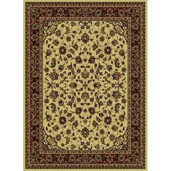 Radici Usa Inc Radici 953-1325-IVORY Castello Rectangular Ivory Traditional Italy Area Rug; 6 ft. 7 in. W x 9 ft. 6 in. H 953/1325/IVORY